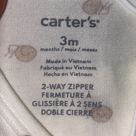 Carter's Baby Unisex Snail 🐌 Design Sleep and Play 2 Way Zipper - Picture 13 of 16